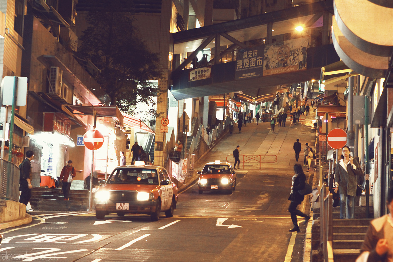 Foto von Rote Taxen in Hong Kong